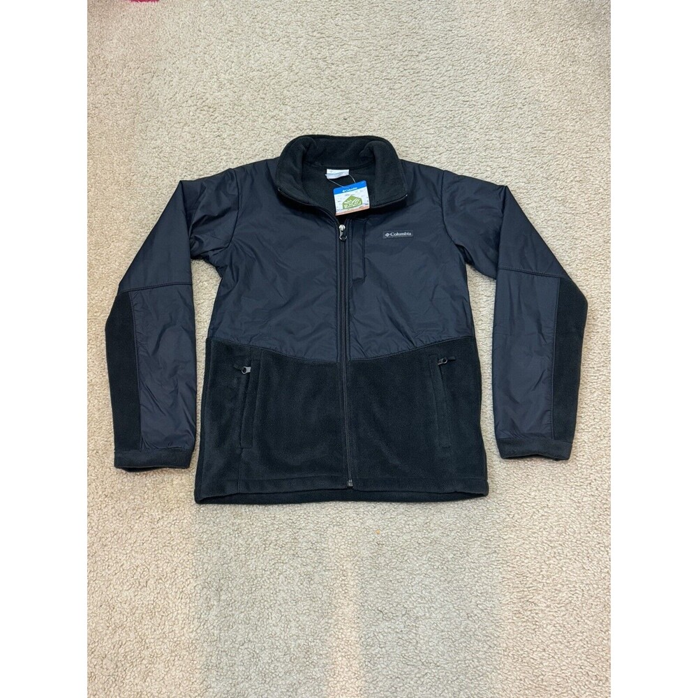 NWT Columbia Birch Falls II Overlay Omni-Shield Zipper Black Jacket Youth Sz L